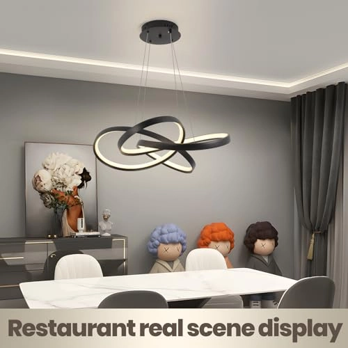 Modern LED Chandelier - Warm Neutral White Dimmable