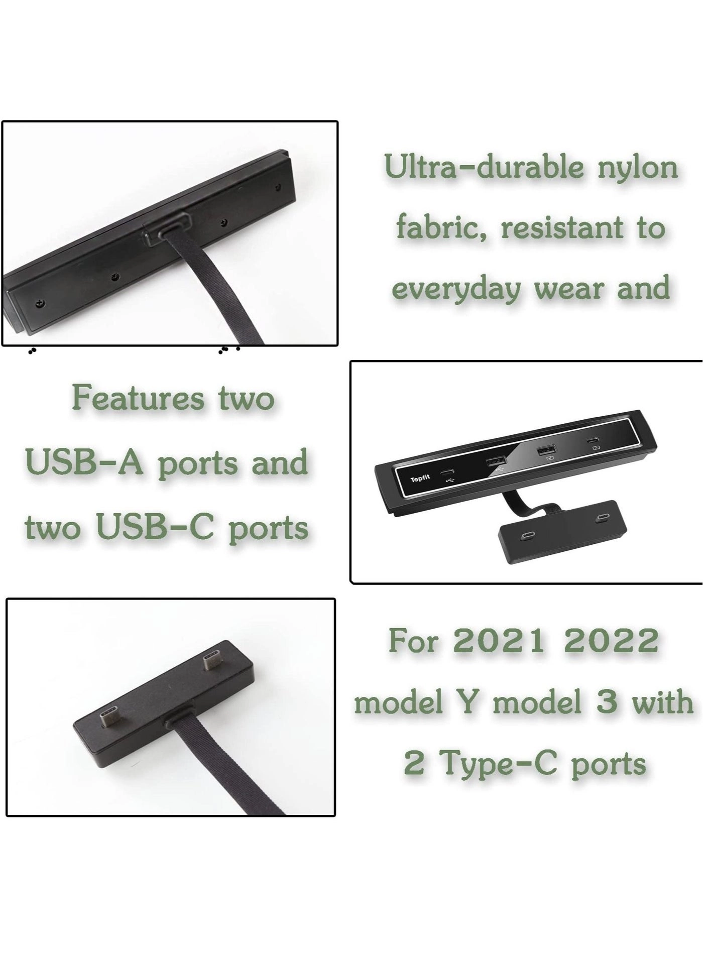 4-in-1 USB LED Hub Docking Station - type-A type-C Model 3/Y