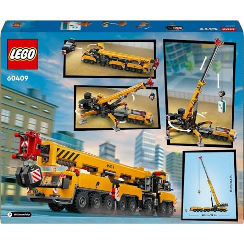 City Mobile Construction Crane - 4 Minifigures Long Extendable Boom