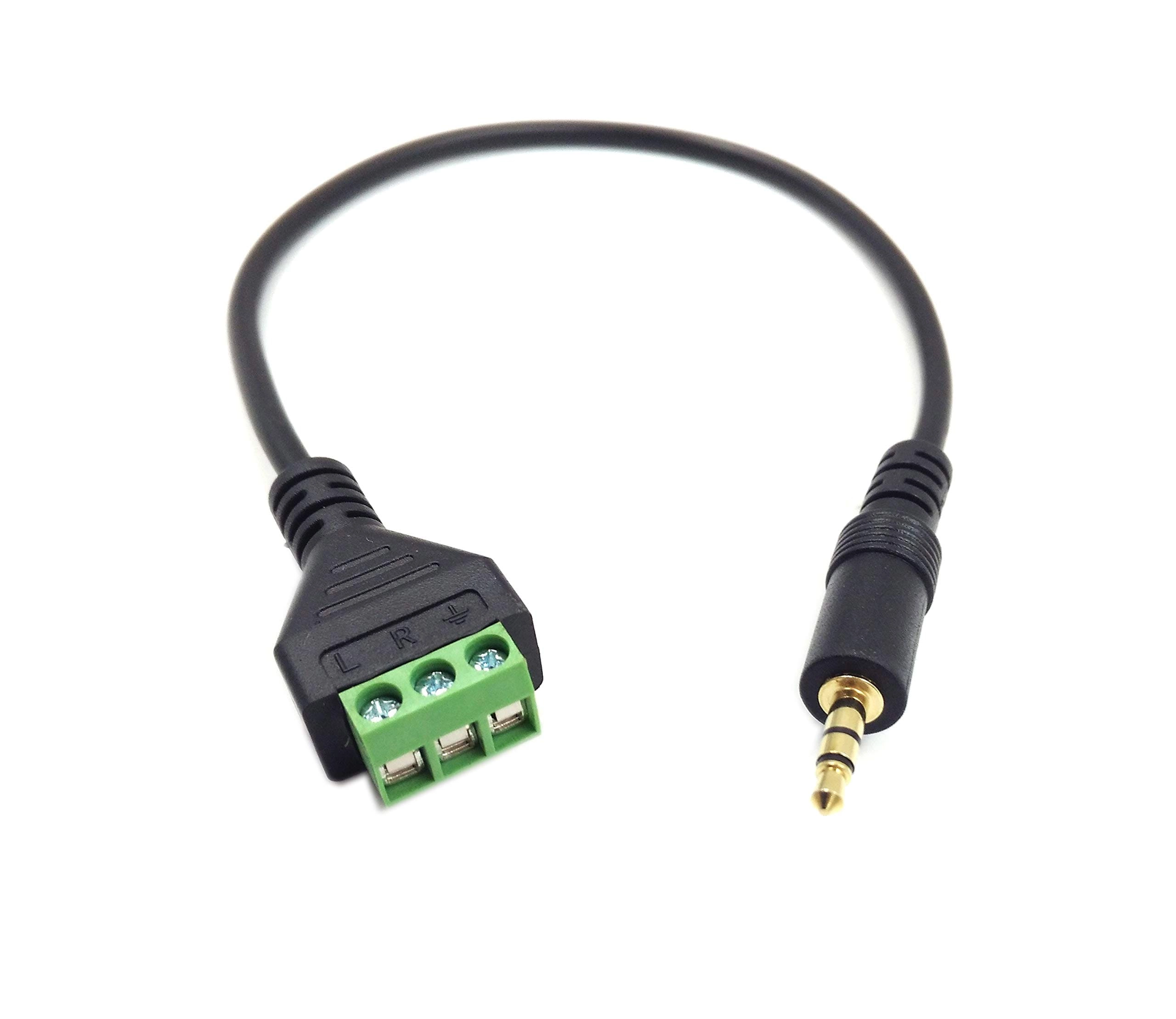 Poyiccot 3.5mm Screw Terminal Connector Cable - 30cm