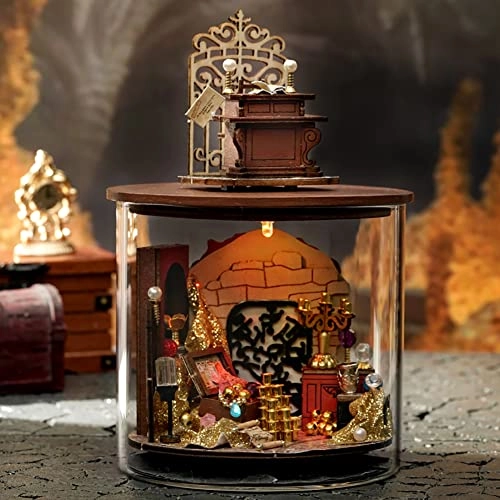 3D Wooden Puzzle Bookshelf Insert - Library of Books 1:24