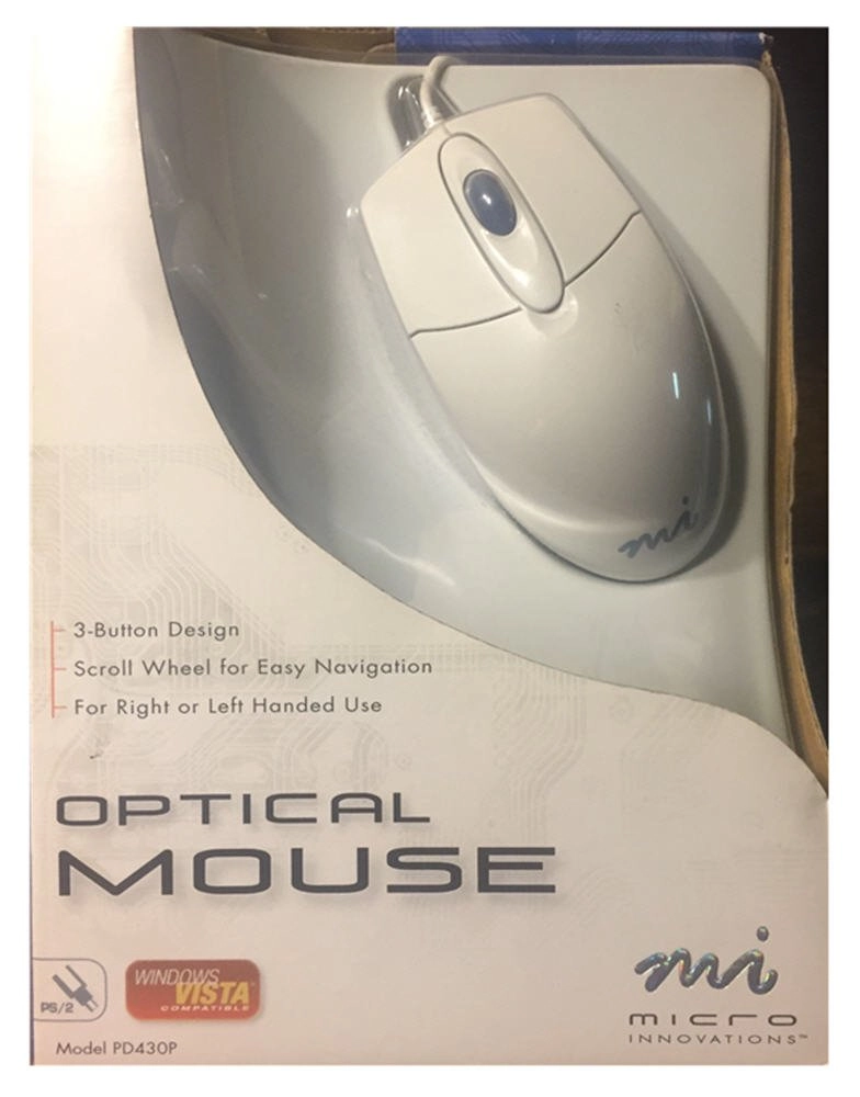 Micro Innovations Optical Scroll Mouse - 3 Buttons Gray