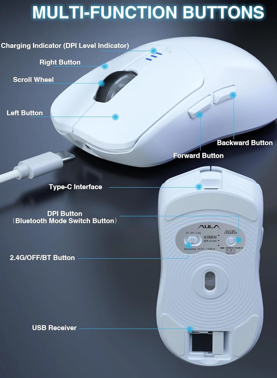 SC580 Gaming Mouse - Wireless