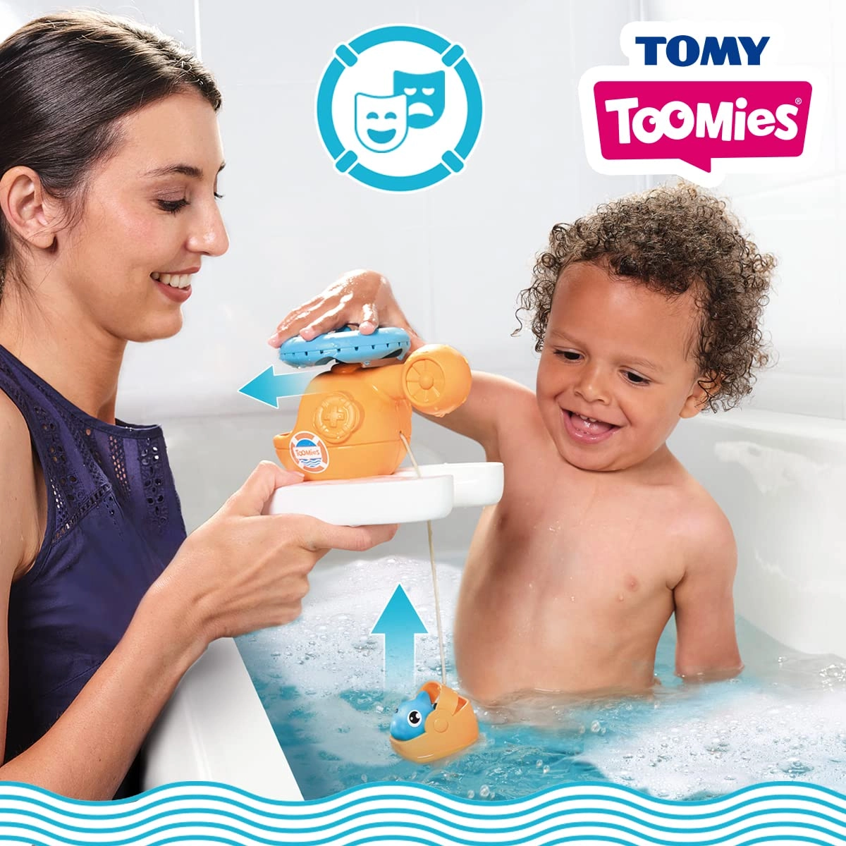 E73305C Splash & Rescue Helicopter - Water Spinning Squirting Pilot