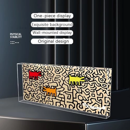 31216 Ke*ith Ha*Ring-Dancing Little Man - Clear Acrylic Display Case Transparent type