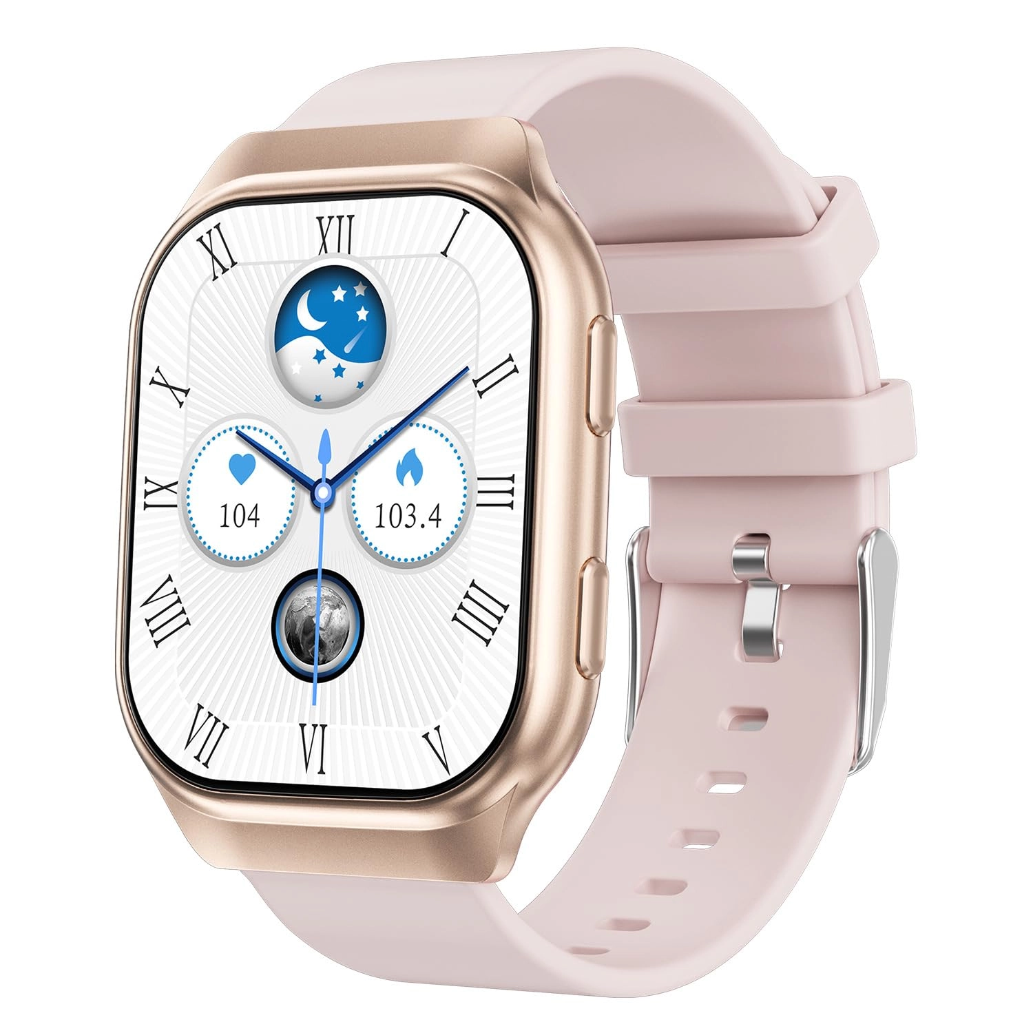 Blood Glucose Sugar Smart Watch - 2.1 inch Water Resistant Bluetooth Calling