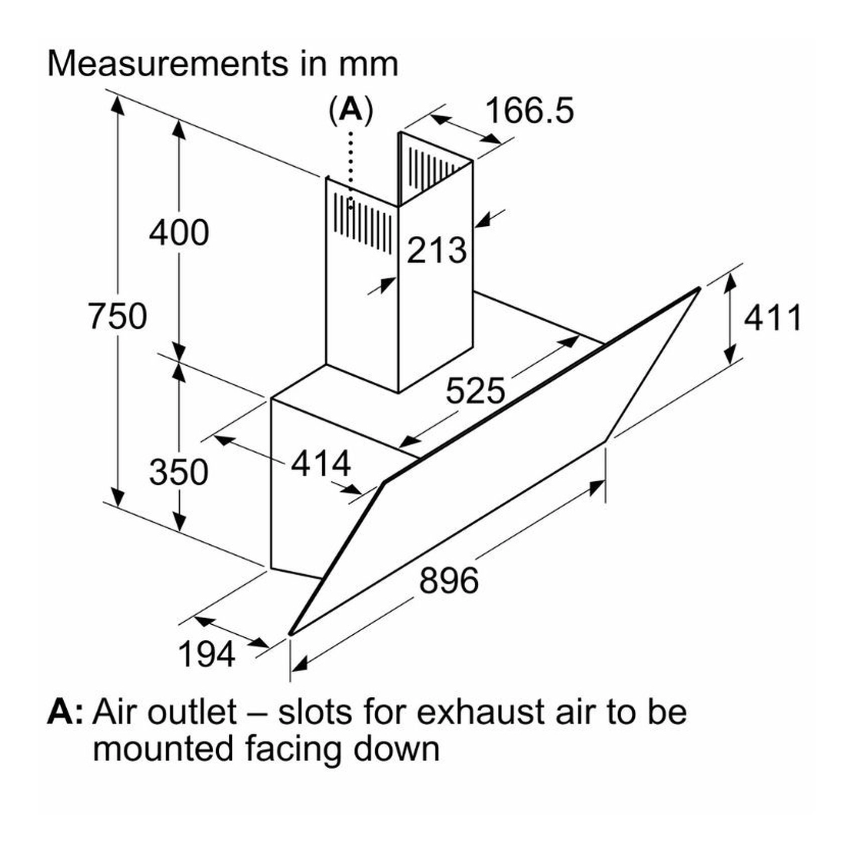 DWK96PJ60M - 700m³/h 90cm
