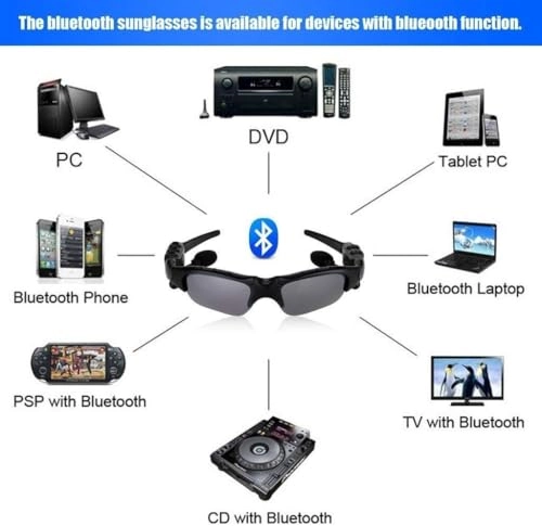 Smart Bluetooth Solar Glasses - Black