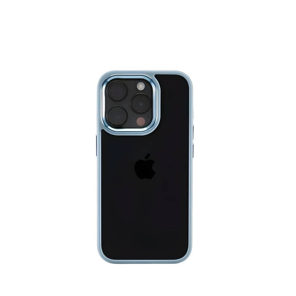 Hama iPh15 Pro cam protect case - Light Blue Transparent