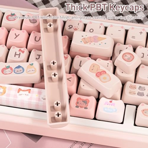 Cute Cat Keycaps - QWERTY Only Keycaps