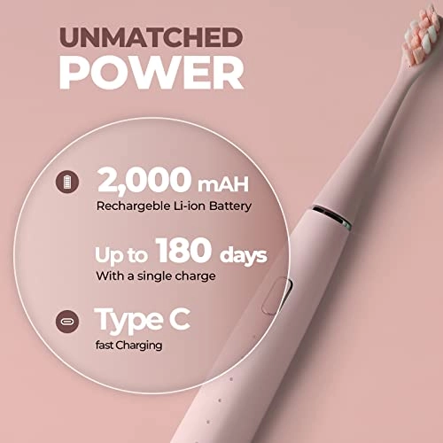 Azure - Pink 5 Cleaning Modes 2 Brush Heads