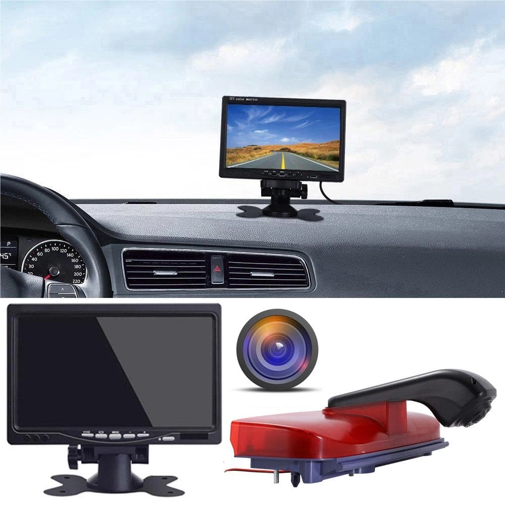 Rear View Camera - Night Vision 628 x 586 pixels + 7 inch monitor - 7 Inches