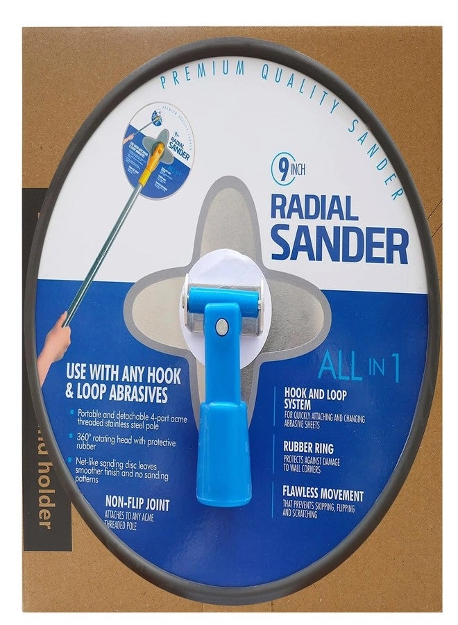 Tonmp 9 Inch Radial Hand Sander - 9" Hook and loop