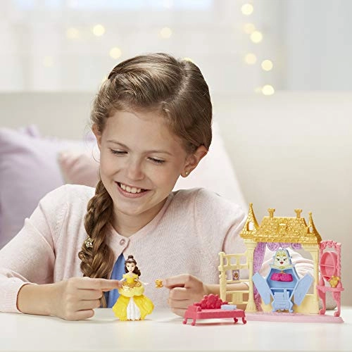 Royal Chambers Playset - Bedroom set + Belle Doll - Royal Clips skirt