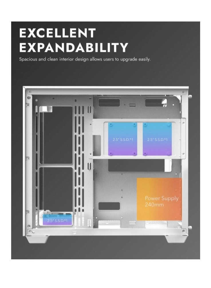 TH285 - Three Side Tempered Glass Mid Tower