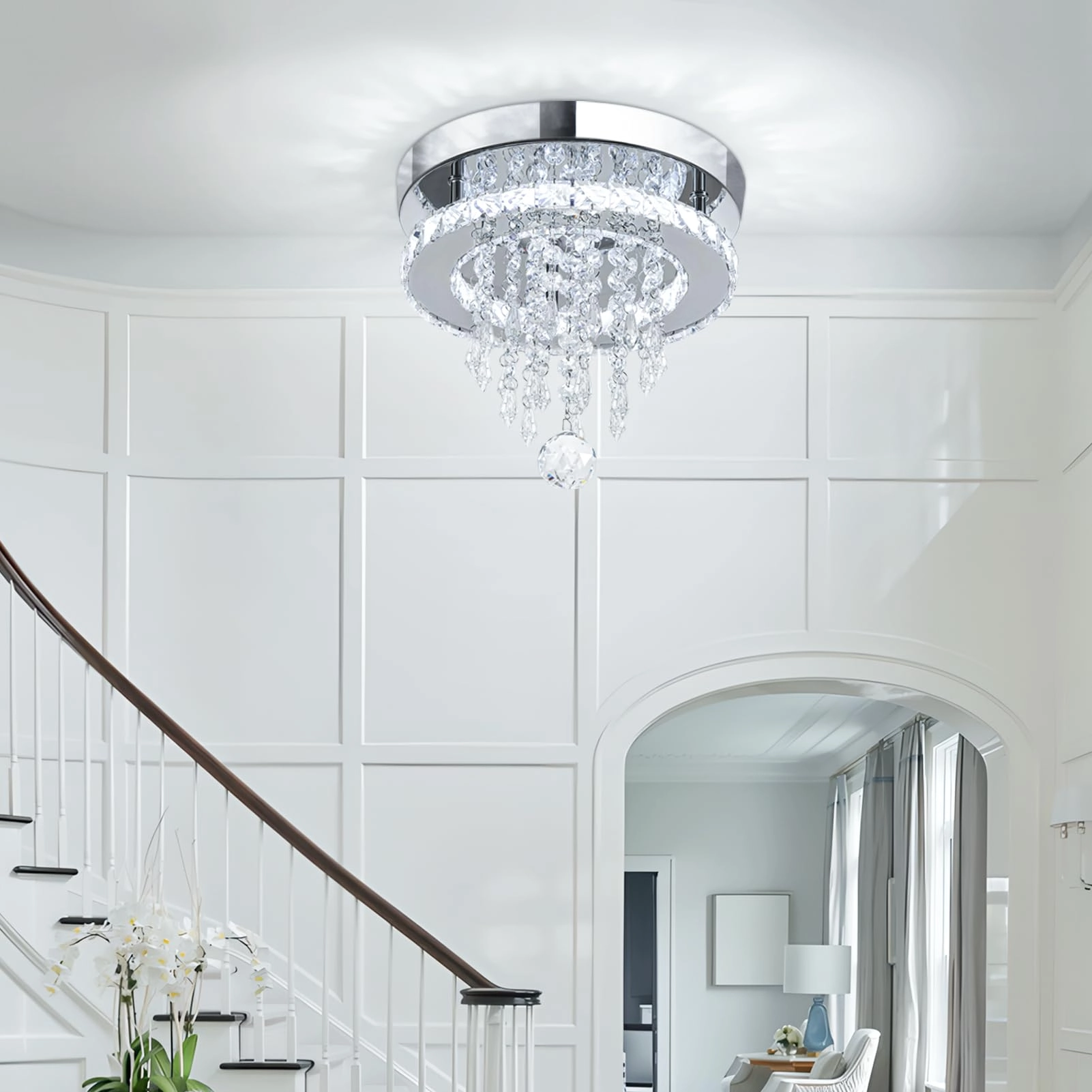 Crystal Ceiling Light - 3000k-6000k Dimmable