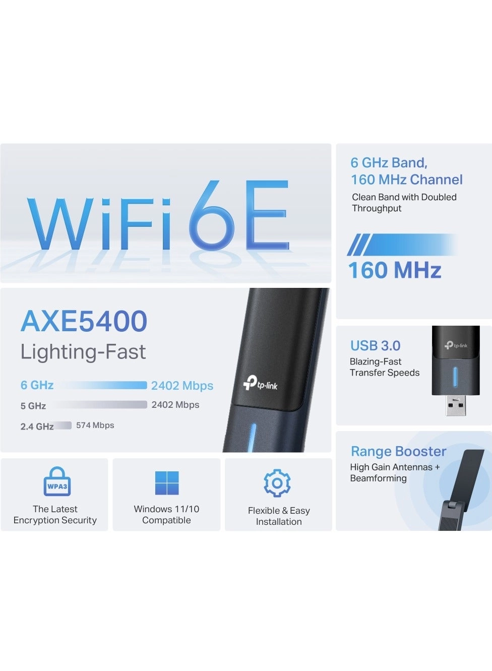 Archer TXE70UH - Wi-Fi 6E USB 3.0