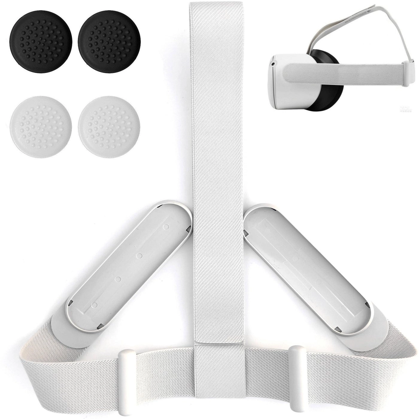BDQQ Head Strap for Oculus Quest 2 + Thumbstick cap