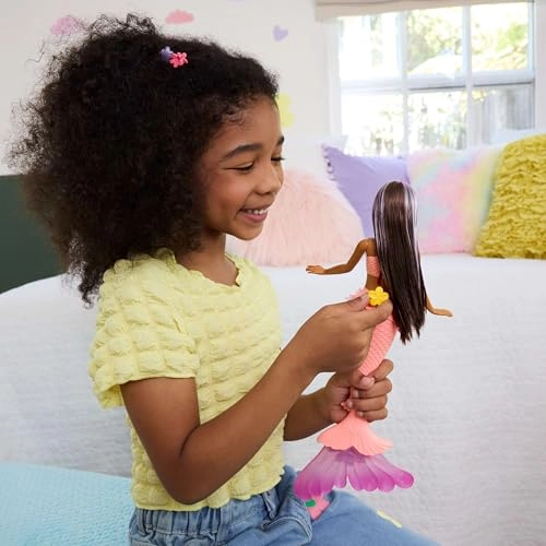 Barbie Flower Magic Mermaid - 37 cm Brunette Ages 3+