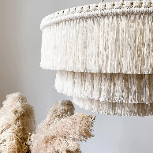 Bohemia Tassel Pendant Light - 3 Lights 23 Inches Wide Colour Creamy White