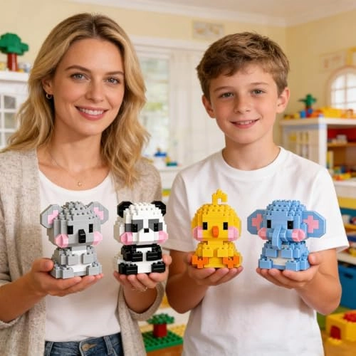 Micro Building Blocks Set - 4-in-1 Animal Series