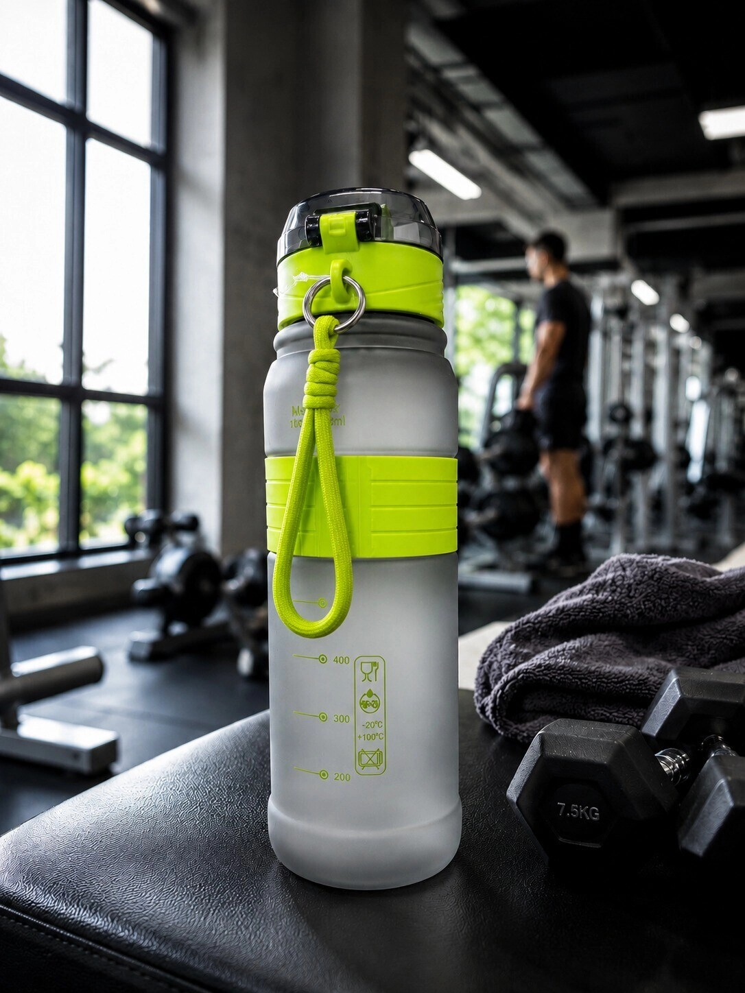 Portable Sports Water Bottle - Flip-top lid 500 ml