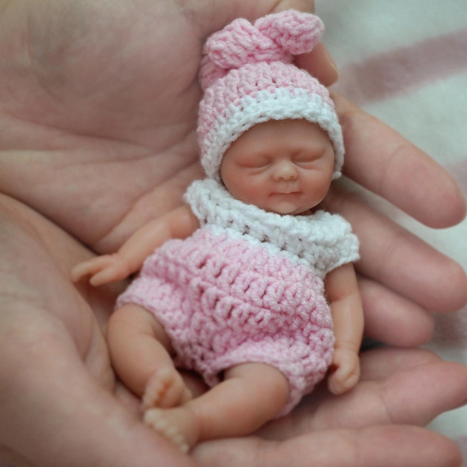 MYREBABY Reborn Baby Doll - 4.5 inch Silicone Girl Ages 3+