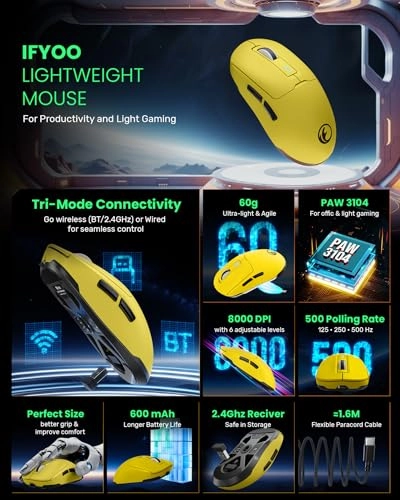 G59 Gaming Mouse - Tri-Mode Wireless