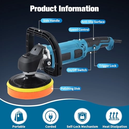 Car Polisher - 1600W 125/178mm