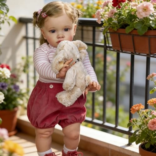 Pippa Reborn Baby Doll - 26 inch Cotton Vinyl Hand-rooted Curly Hair Ages 3+