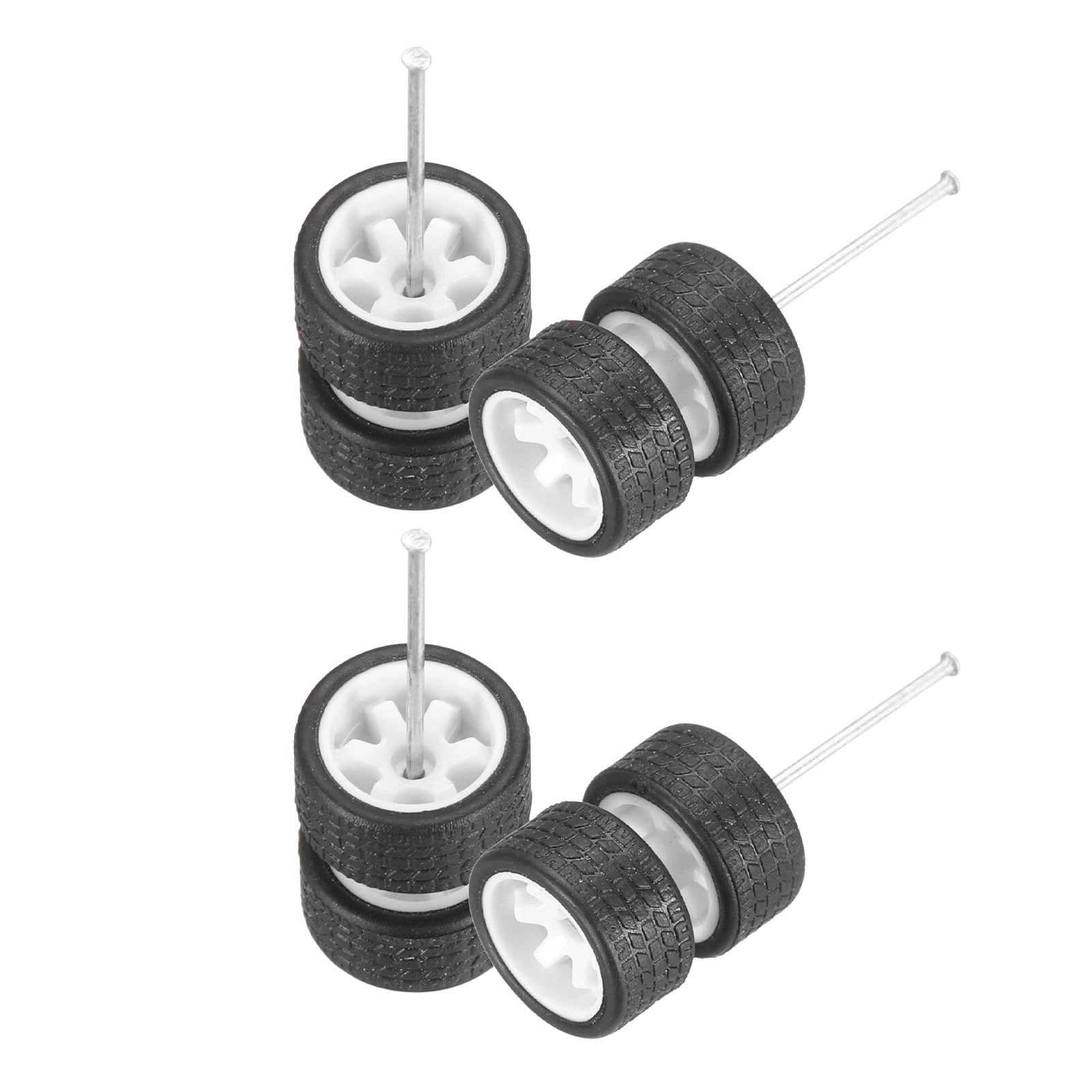 SourcingMap Wheels and Tires - 8.0 count 1/64 RC Diecast Car DIY Model