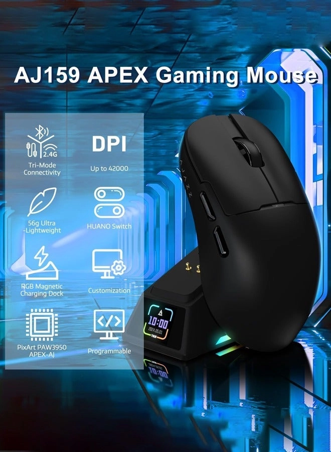 AJ159 PRO Gaming Mouse - 2.4GHz Bluetooth USB