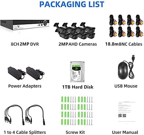 2K Security Camera System 8CH DVR