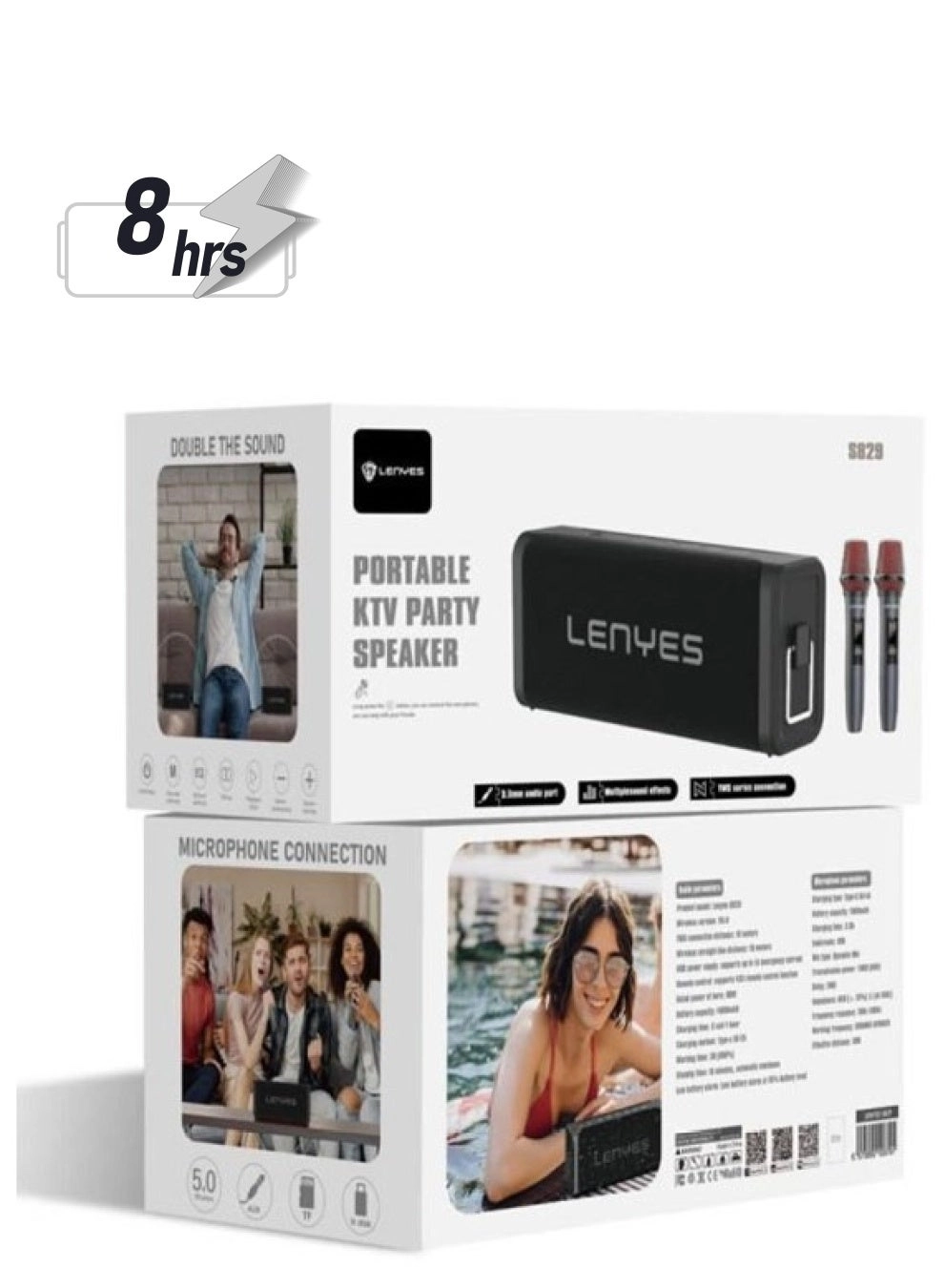 S829 - 2x Microphone karaoke 80W