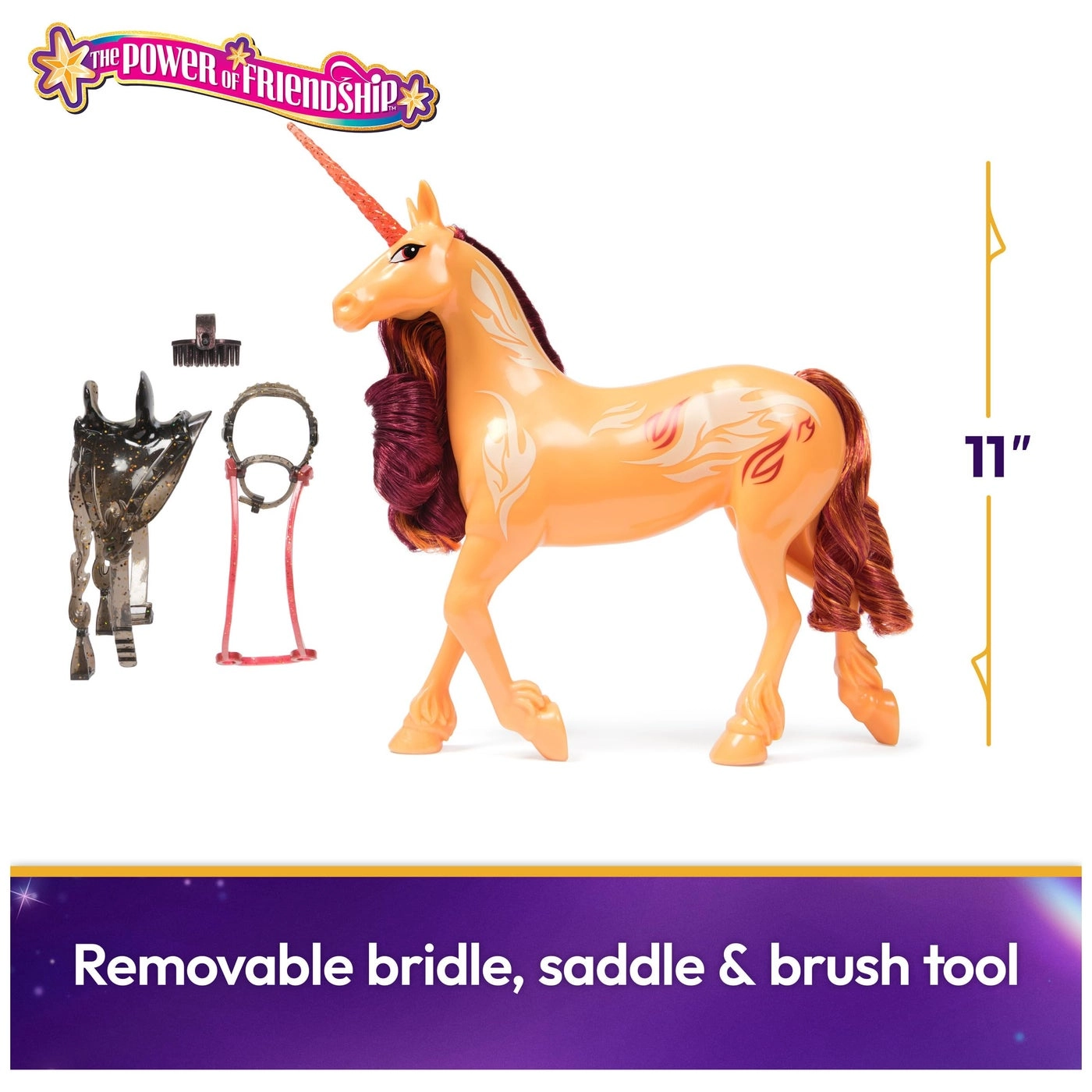 Cinder Unicorn Toy - Translucent Saddle Bridle Hair Styling Tool