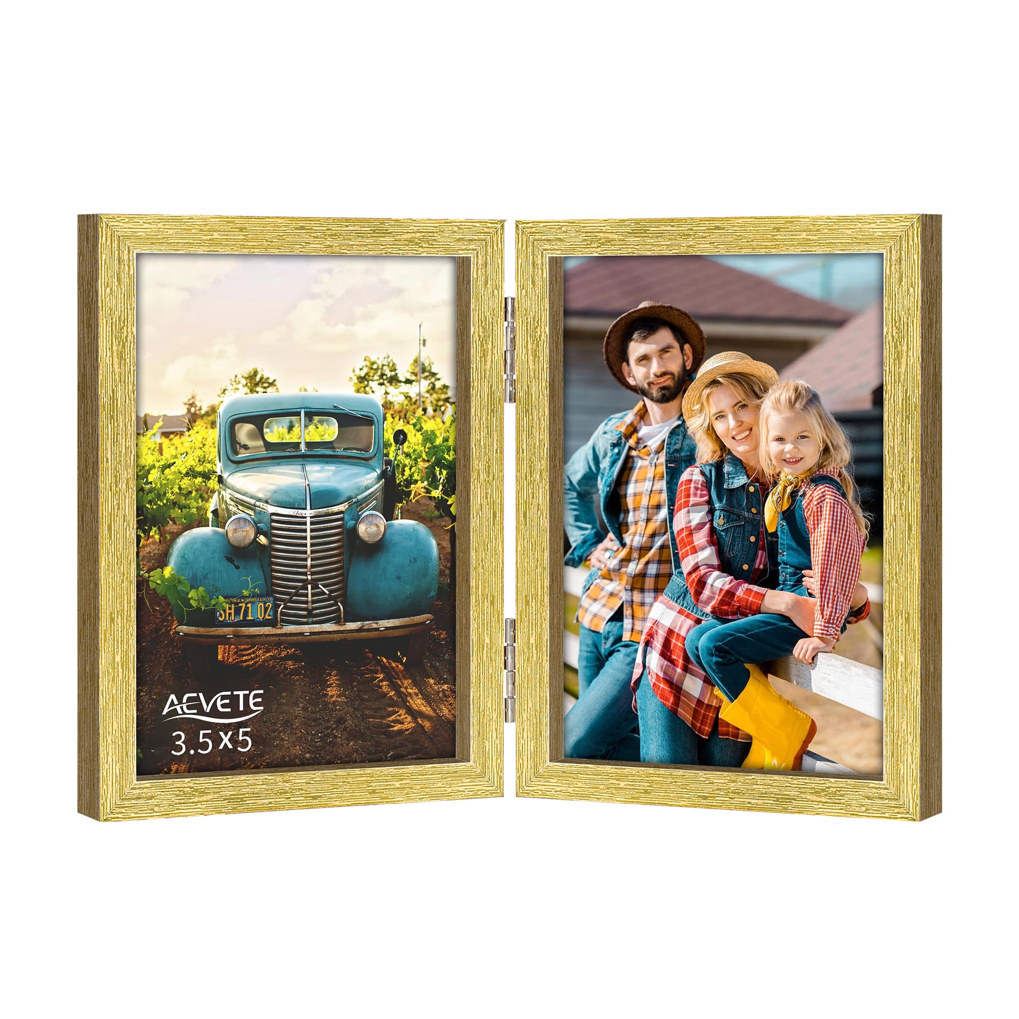 AEVETE Double Picture Frame - 3.5x5 in 2 picture frames