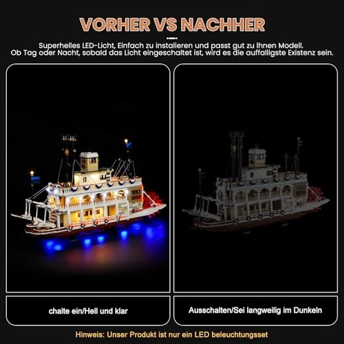 LED Lighting Kit for LEGO River Steamer 21356
