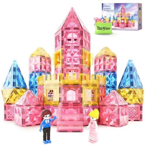 Diamond Magnetic Tiles - Princess Castle