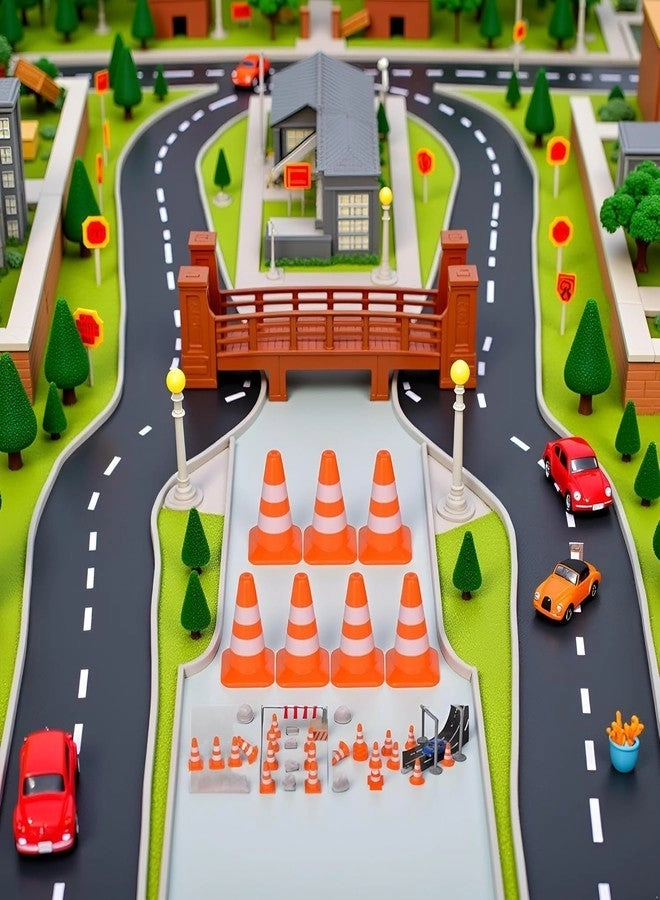 Miniature Road Cone - Plastic 30 Pcs
