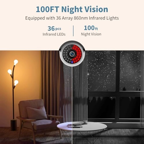 Outdoor Wireless Security Camera System - 4 Cameras 4 channels 1536p