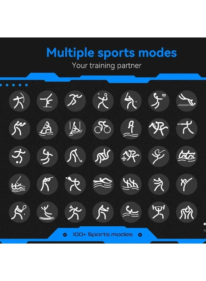 Bluetooth Smart Watch - Fitness Tracker 1.8” Touch Display 5ATM Waterproof