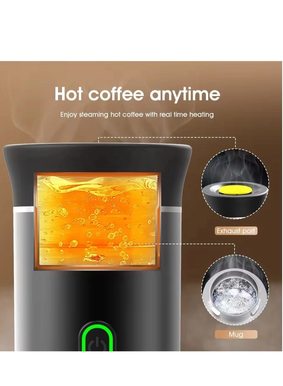 Travel Espresso Machine - small and large capsules ground coffee