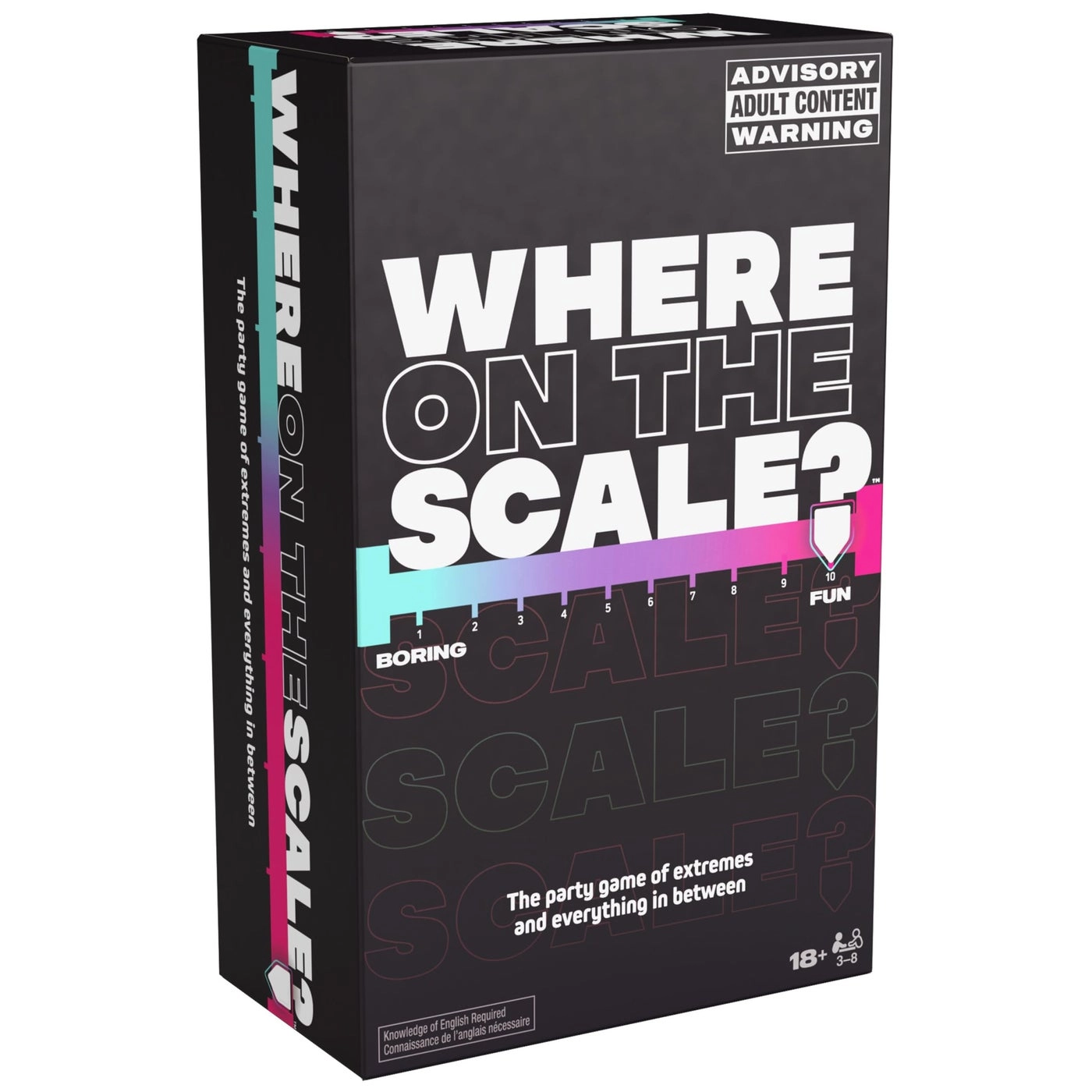 SPIN MASTER GAMES Where on The Scale - Includes 125 Scale Cards 50 Number Cards 8 Sets of Answer Cards 60 Tokens Ages 18 Up
