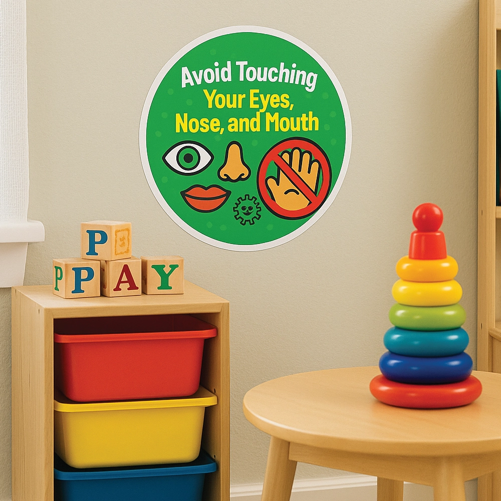 Avoid Touching Face Kids Hygiene Sticker
