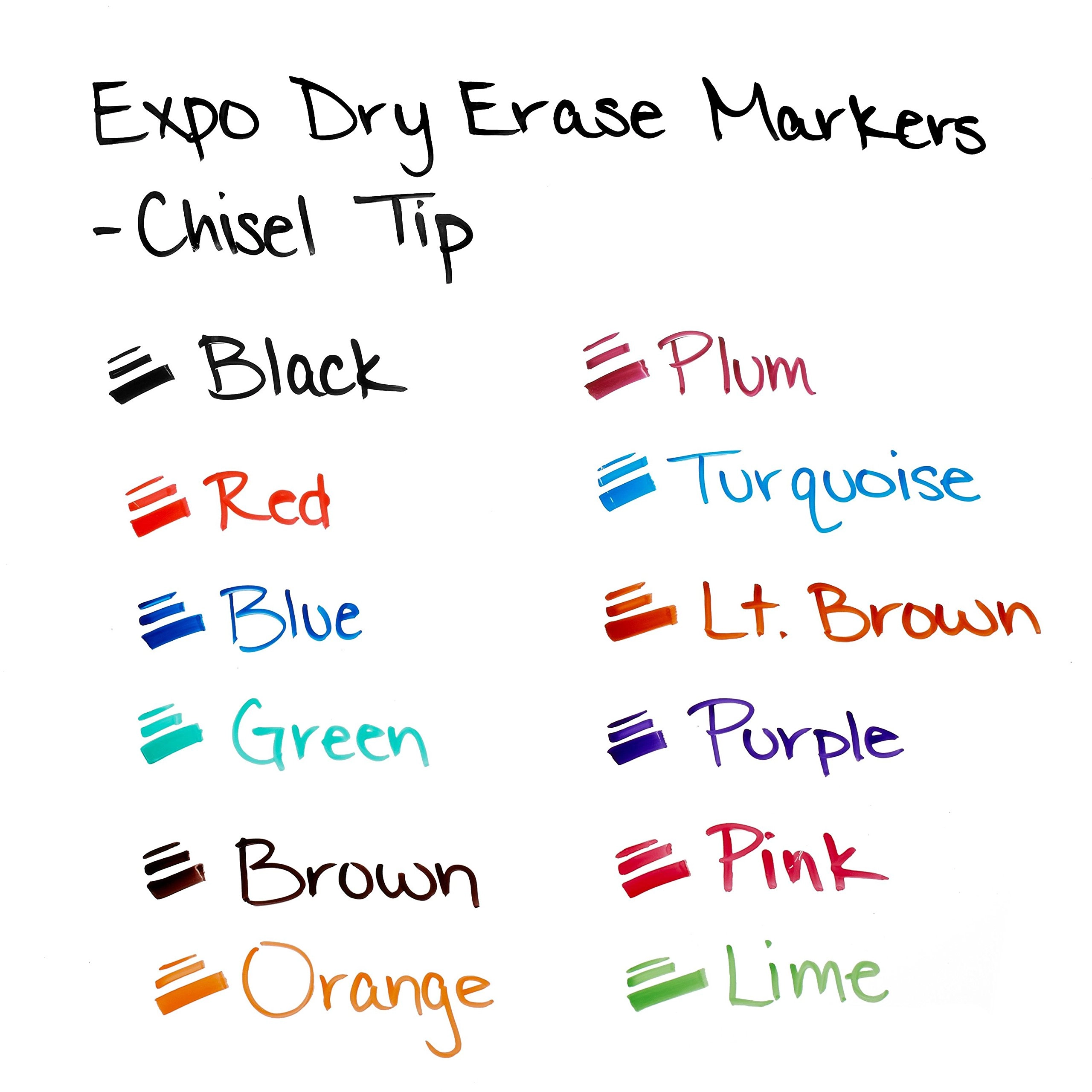 Low Odor Dry Erase Marker Set - Assorted Chisel