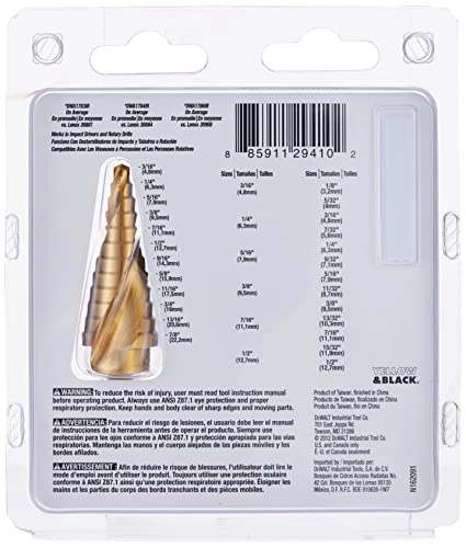 Step Drill Bit Set - Titanium Nitride Coated 3-Piece