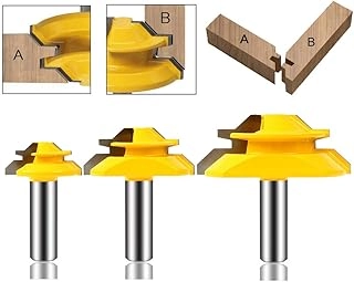 LEATBUY-TECH 45°Lock Miter Router Bit - 1/2 Inch Shank