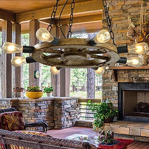 Vintage Boat Rudder Resin Chandelier