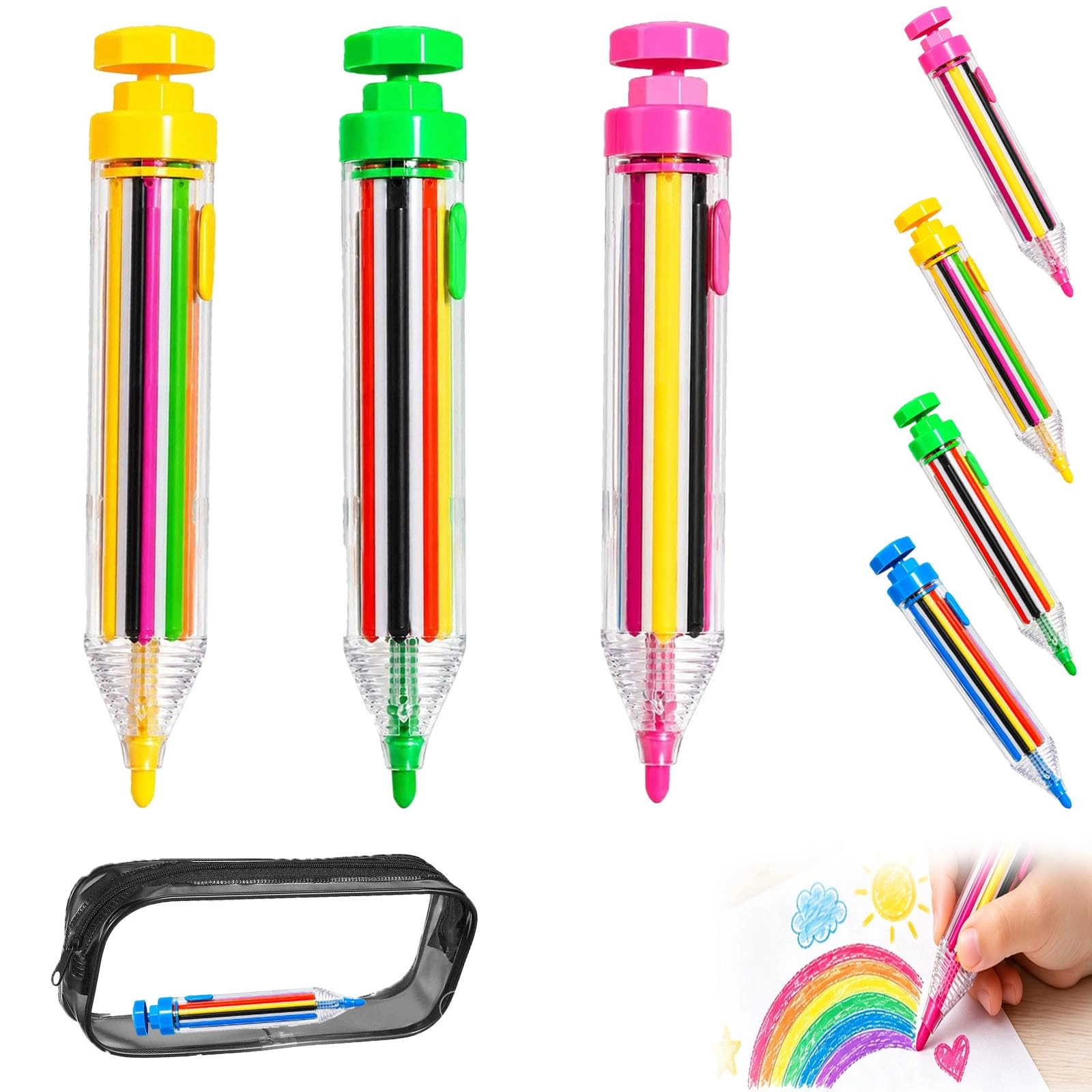 HYPYXUS Retractable Crayons - 3 Pcs
