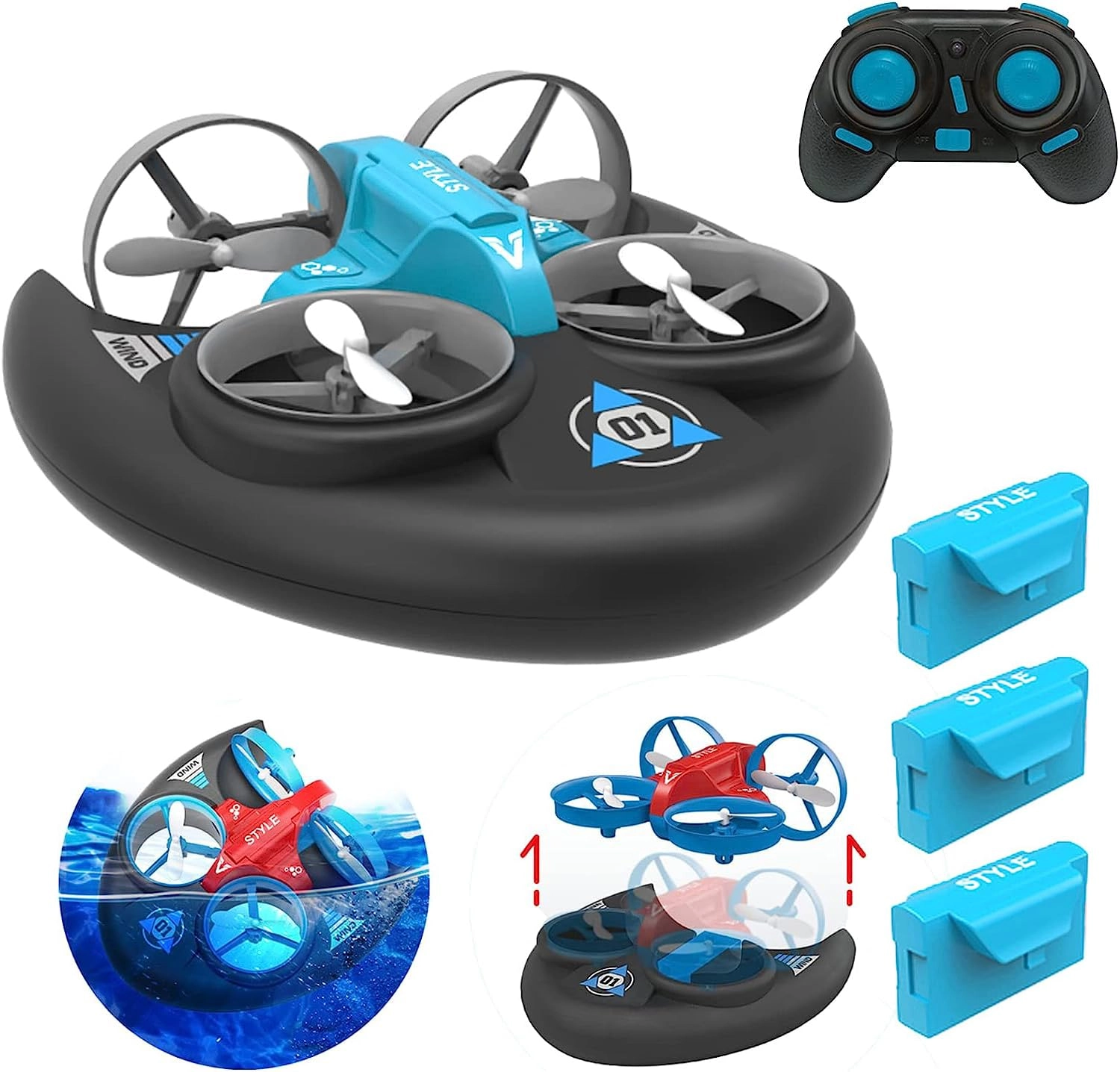 Lexmark H101 - 3 In 1 Sea Land and Air 360° Rolling Waterproof RC Drone